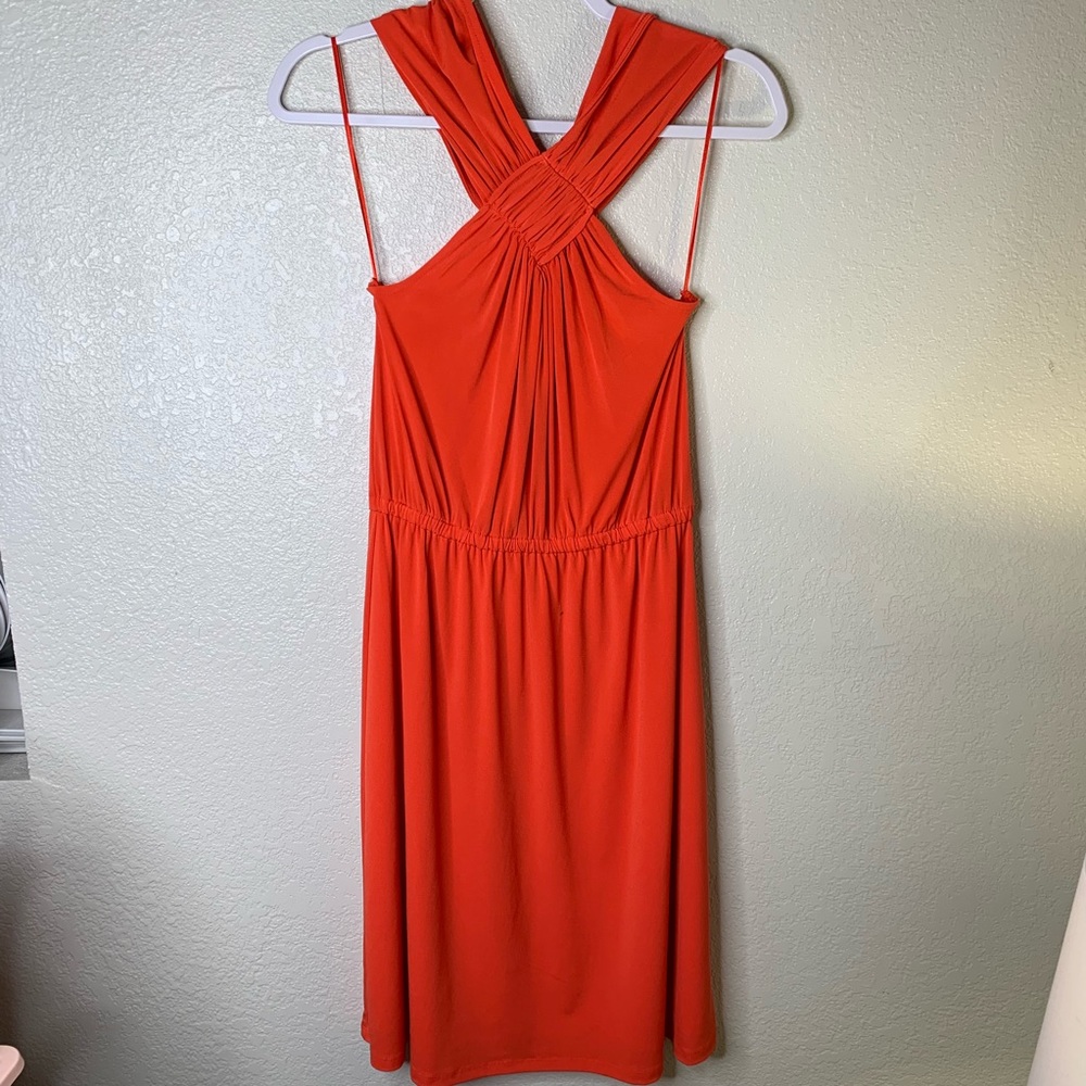 Orange cross party dress